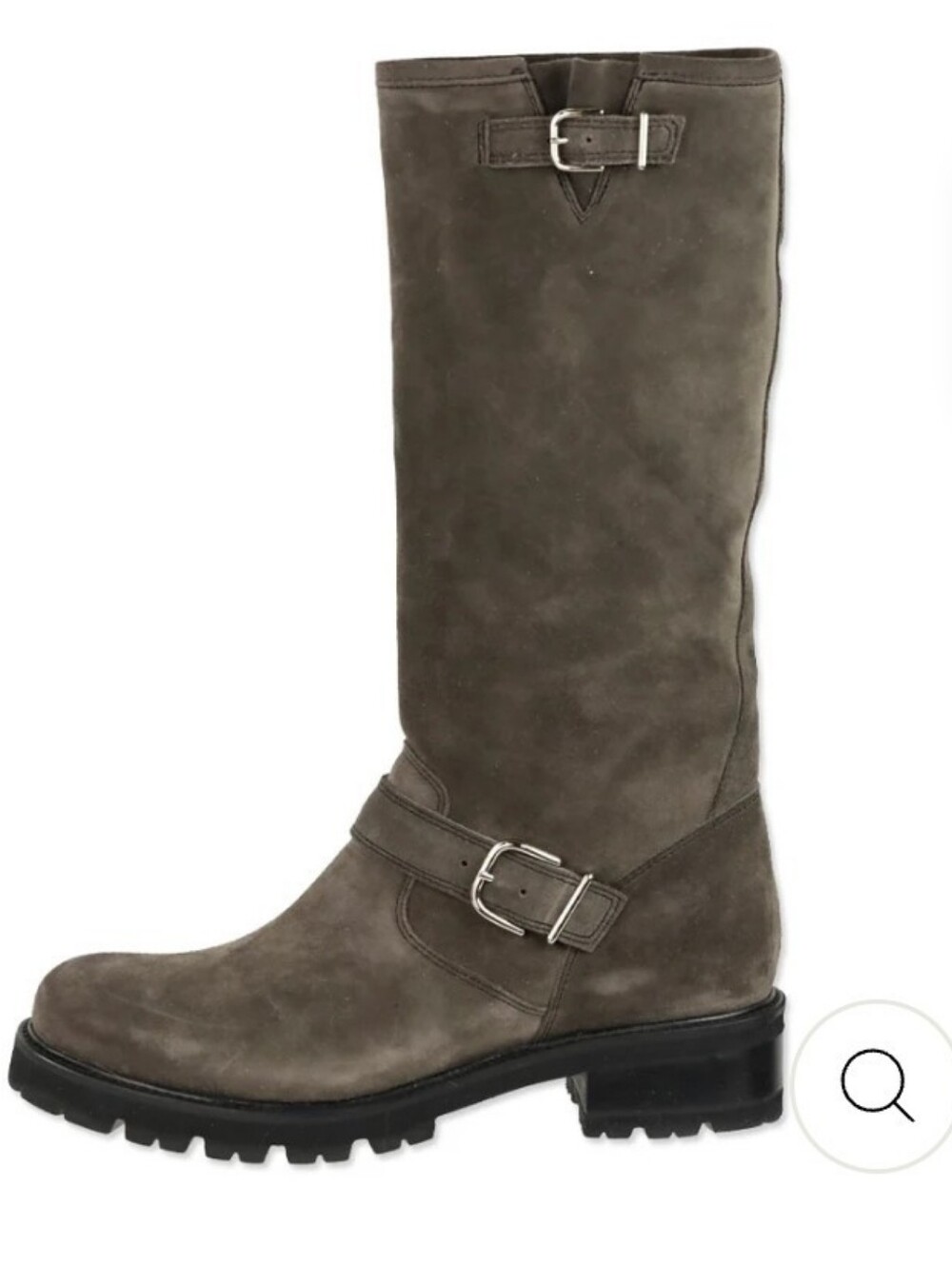 Marni mid-calf moto/engineer boots in olive-toned suede - Womens